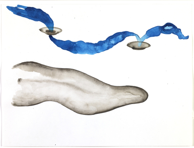 Spring and Tongue, 1992 (w/c over graphite on paper)