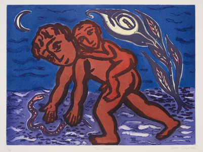 The Lesson, 1990 (colour etching)