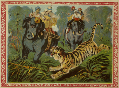 Tiger hunt (chromolitho)