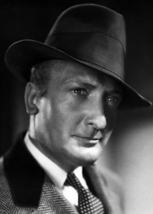 Actor Hans Albers in the film Hangmen, Women and Soldiers, 1935 (b/w photo)