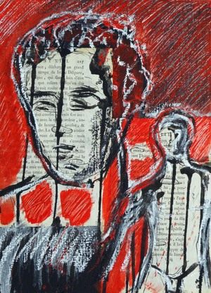 Iliade figures hatives, 5 (acrylic on canvas)