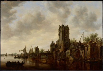 River Landscape with the Pellecussen Gate near Utrecht, 1648 (oil on panel)