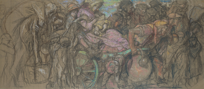 Study for Exodus, circa 1918 (drawing)