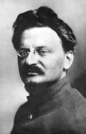 Leon Trotsky, professional revolutionary (b/w photo)