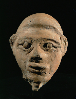 Head of a man, 1000-800 BC (clay)