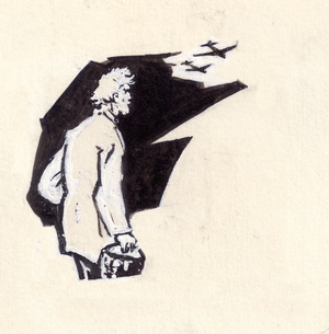 Illustration from "Pages of Truth" by August Yavich, 1962 (gouache on paper)