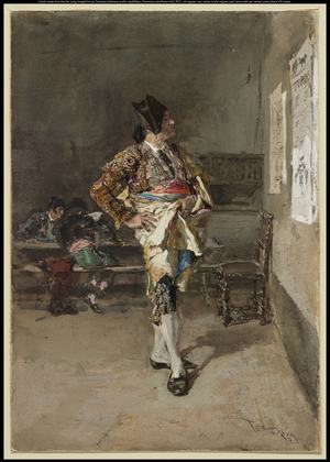 Toreador, 1869 (gouache with pen & ink on white wove paper)