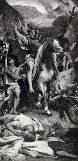 Attila and his Army Marching on Paris