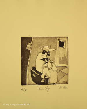 Bus Stop, 1999 (etching print)