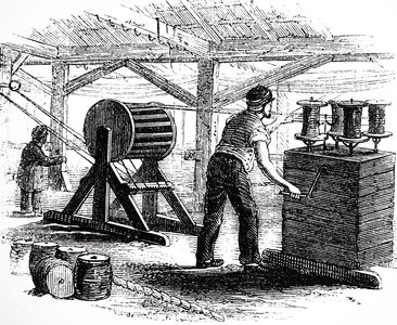 The manufacture of rope, 1850