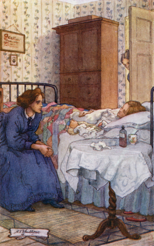 Illustration for Little Women (colour litho)