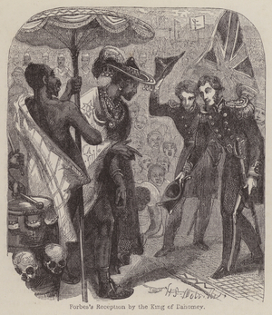 Forbes's Reception by the King of Dahomey (engraving)