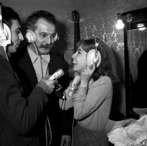 Georges Brassens and Georgette Lemaire at the Premiere of Georges Brassens, Bobino, Paris, 10 January 1967 (photo)