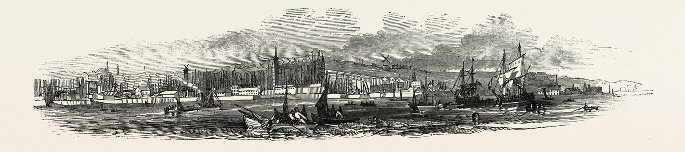 Liverpool, from Woodside, in 1846, UK