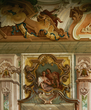 Villa Pisani, supraporte in Trompe-l'oeil technique, 1770 (fresco)