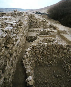 Grain silos outside the walls of Fortress of Kadesh Barnea, Egypt (photo)