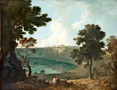 Lake Albano and Castelgandalfo, 1750's (oil on canvas)