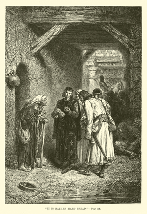 "It is rather hard bread" (engraving)