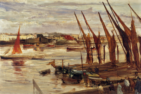 Battersea Reach, c.1863 (oil on canvas)