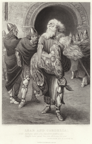 Lear and Cordelia, King Lear, Act V, Scene III (engraving)