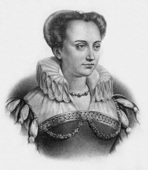 Marie Touchet (1549-1638) mistress of King Charles IX (engraving)