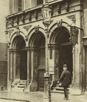 Hodgson's auction house, Chancery Lane (b/w photo)