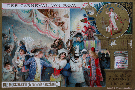Collector's picture series The Carnival of Rome, the Moccoletti, burning candles