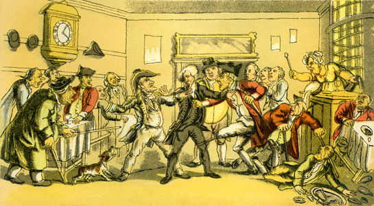 'Dr Syntax present at a coffee house quarrel'