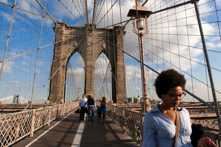 The Brooklyn Bridge New York City United States of America North America, Brooklyn Bridge, Manhattan, New York, USA (photo)
