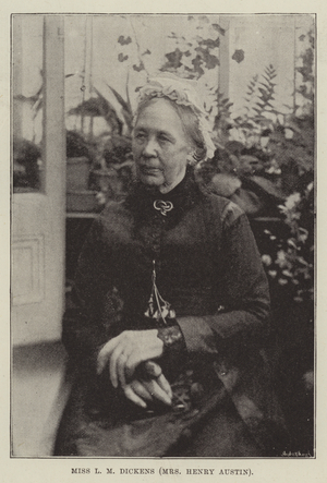 Miss L M Dickens (Mrs Henry Austin) (b/w photo)