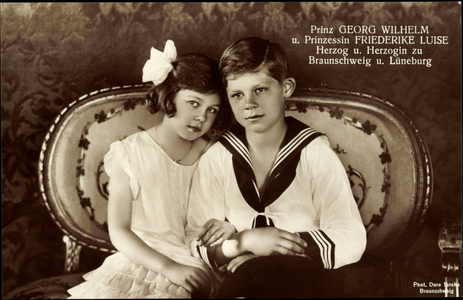 Ak Prince Georg Wilhelm, Prinzessin Friederike Luise, Braunschweig Lüneburg (b/w photo)