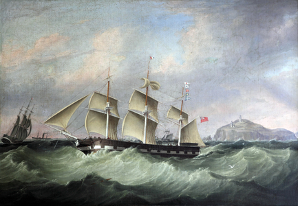 The 'Charlotte' off the Old Head of Kinsale (oil on canvas)