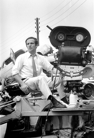 Francois Truffaut, French Film Maker, on Set of Film "The Bride Wore Black" on May 29, 1967 (b/w photo)