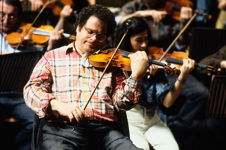 Itzhak Perlman playing the violin, June 1994.   Israeli violinist, b. 31 August 1945 -.