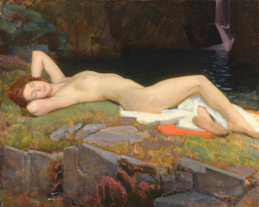 Nicole Sleeping (oil on canvas)