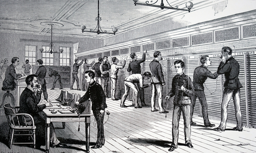 Telephone exchange, 1880