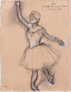 Study of a dancer, 1885(charcoal and white chalk on paper)