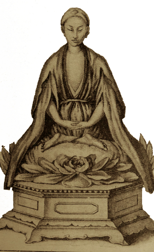 Chinese style Buddha statue from a drawing of 1870