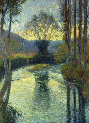 Banks of the River; Au Bord de la Riviere, (oil on canvas)