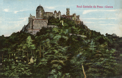 Palace of Pena, Sintra, Portugal (coloured photo)