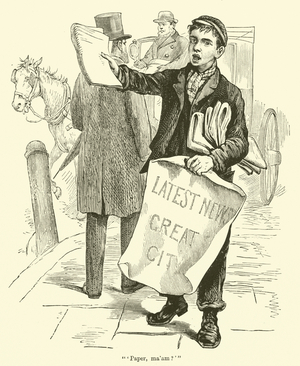 "'Paper, ma'am?'" (engraving)