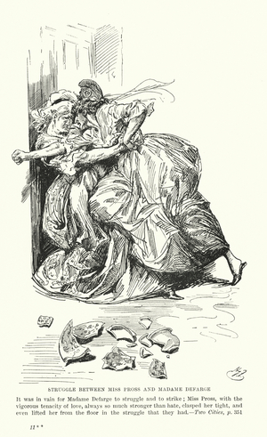 Illustration for A Tale of Two Cities by Charles Dickens (litho)