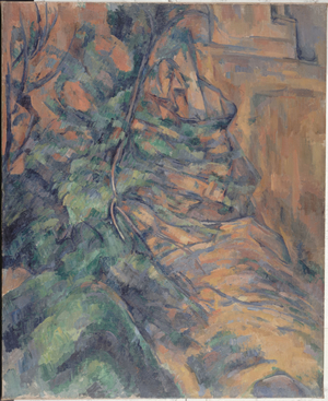 Rocks and branches at Bibémus, between 1895 and 1904 (oil on canvas)