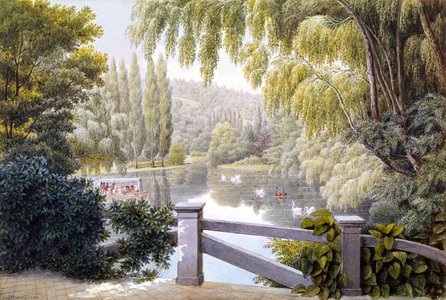 Garden of the castle of Malmaison house of Napoleon Bonaparte and Josephine his first wife (civil wedding in 1796-1809 religious wedding in 1804-1810)