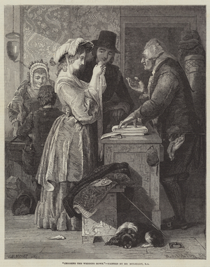 Choosing the Wedding Gown (engraving)