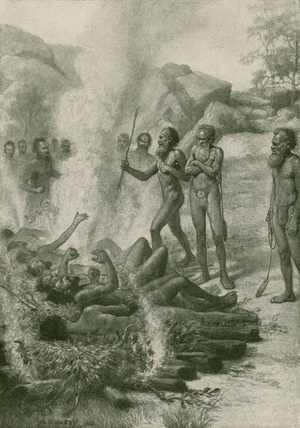 The Ordeal by Fire, a Totem Ceremony (litho)