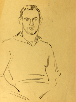 Valery Brumel, 1961 (pencil on paper)