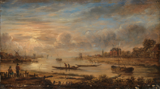 River View at Sunrise, c.1640 (oil on panel)