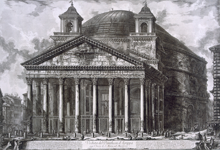 Pantheon of Agrippa, Rome (engraving)