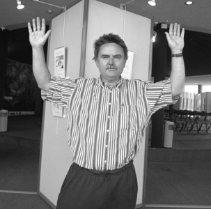 Gen Baxter, 1993 (b/w photo)